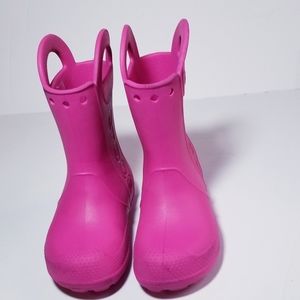 CROCS Boots for Girls (Colors: Pink, Size: 12)